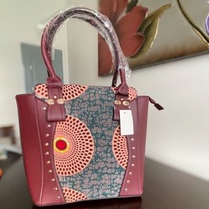 African print bag.